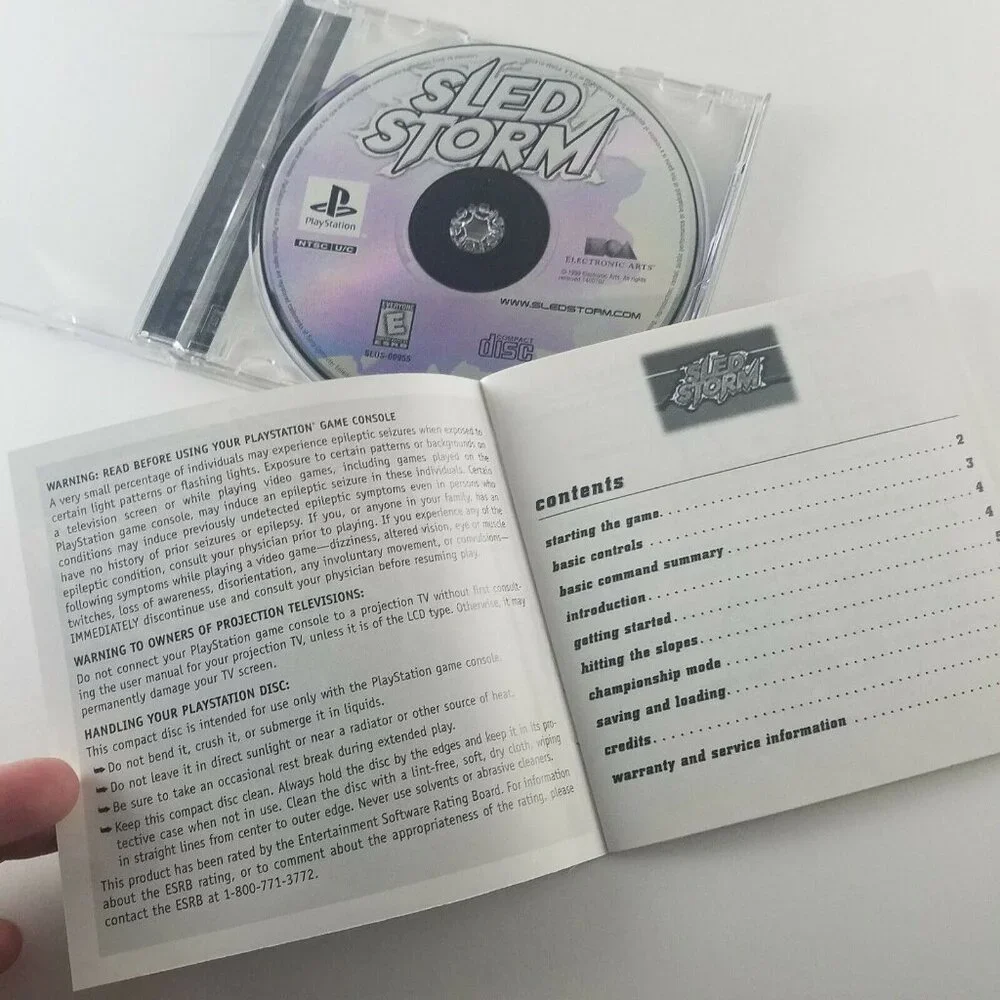 SLED STORM for Sony PlayStation, PS1 Complete w/ Manual